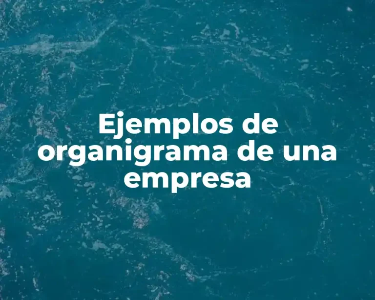 Ejemplos de organigrama de una empresa
