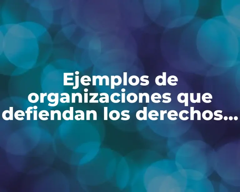 Ejemplos de organizaciones que defiendan los derechos de los niños
