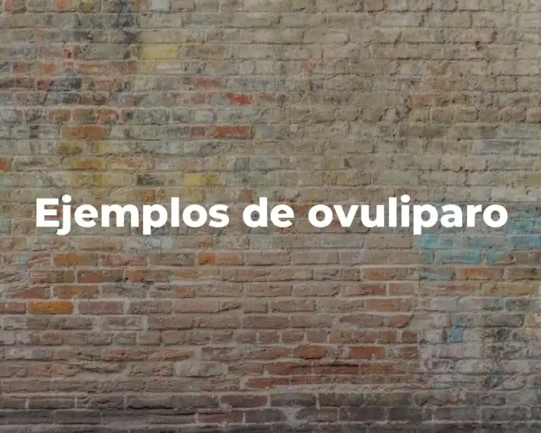 Ejemplos de ovuliparo
