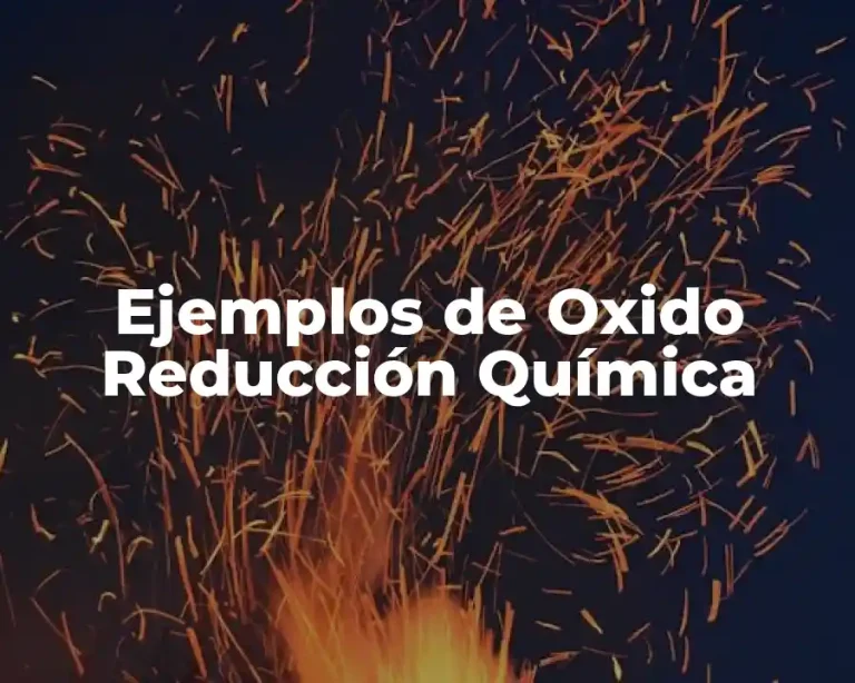 Ejemplos de Oxido Reducción Química