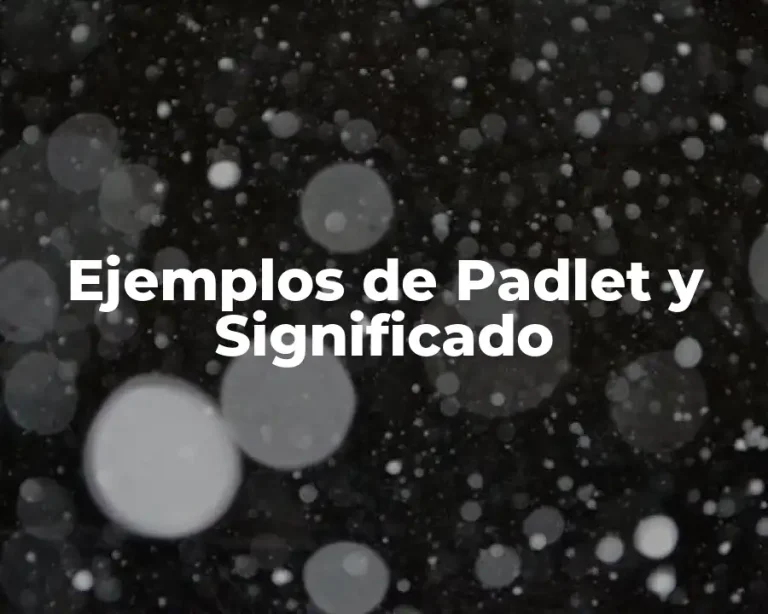 Ejemplos de Padlet y Significado