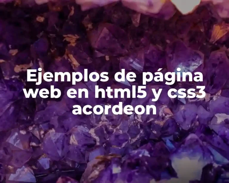Ejemplos de página web en html5 y css3 acordeon