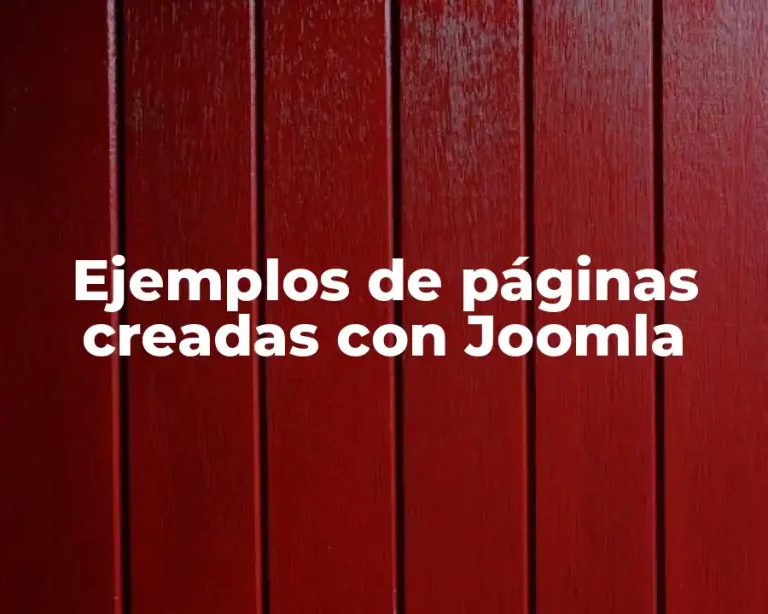 Ejemplos de páginas creadas con Joomla