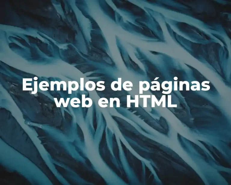 Ejemplos de páginas web en HTML