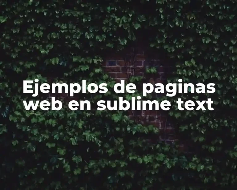 Ejemplos de paginas web en sublime text
