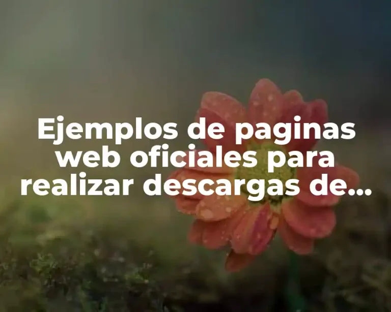 Ejemplos de paginas web oficiales para realizar descargas de software