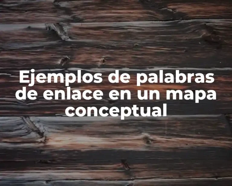 Ejemplos de palabras de enlace en un mapa conceptual