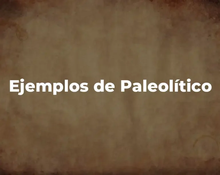 Ejemplos de Paleolítico