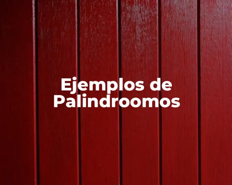 Ejemplos de Palindroomos