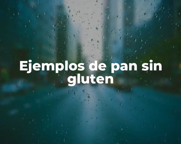 Ejemplos de pan sin gluten