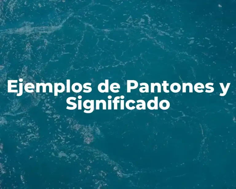 Ejemplos de Pantones y Significado