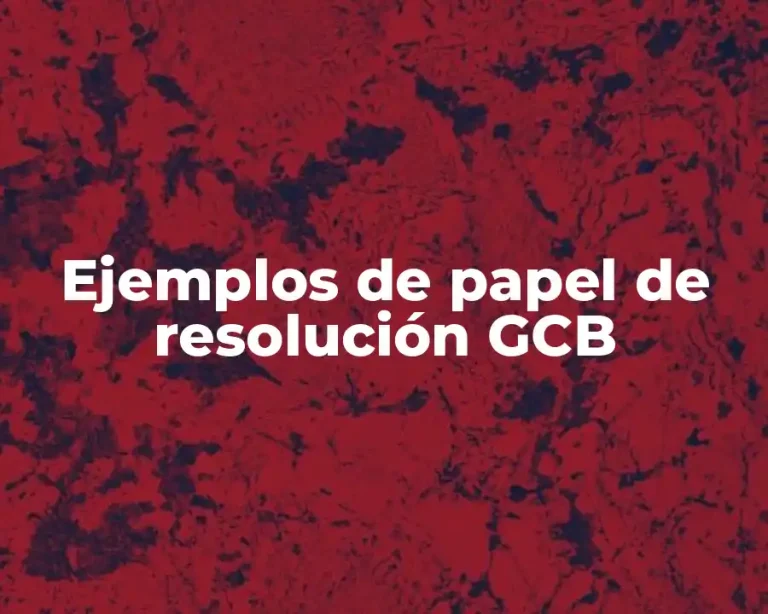 Ejemplos de papel de resolución GCB