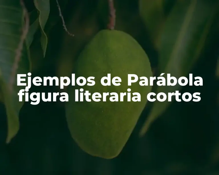 Ejemplos de Parábola figura literaria cortos