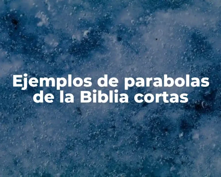 Ejemplos de parabolas de la Biblia cortas