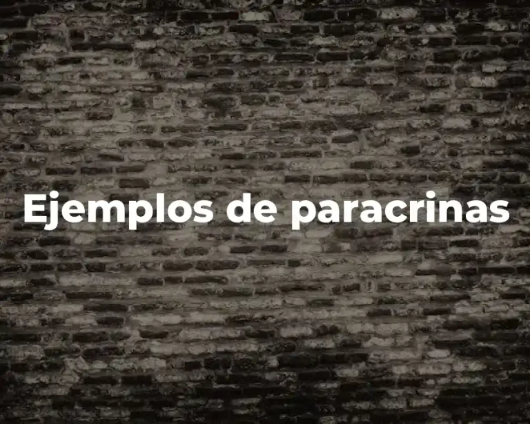 Ejemplos de paracrinas