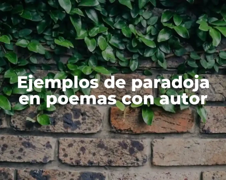 Ejemplos de paradoja en poemas con autor