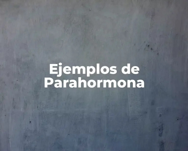 Ejemplos de Parahormona