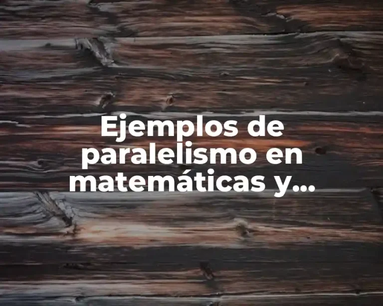 Ejemplos de paralelismo en matemáticas y Significado