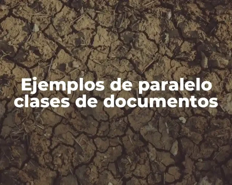 Ejemplos de paralelo clases de documentos
