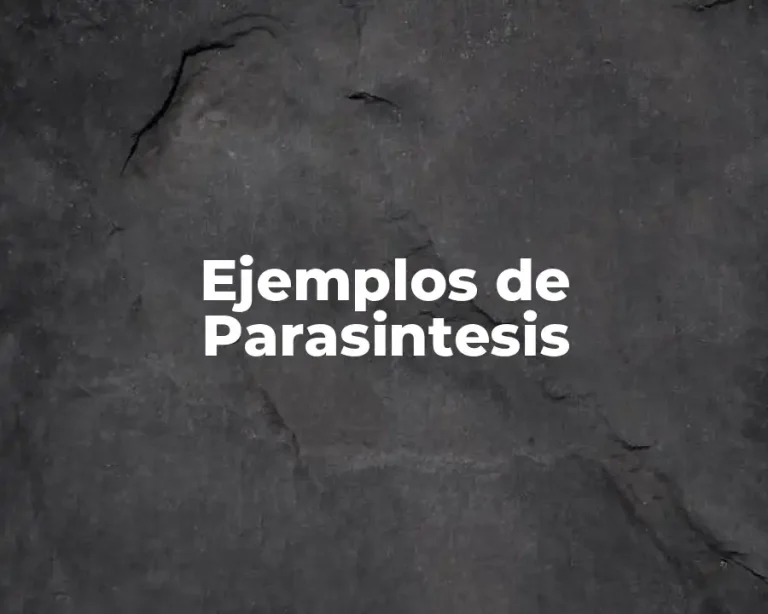 Ejemplos de Parasintesis