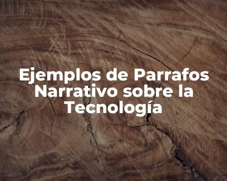 Ejemplos de Parrafos Narrativo sobre la Tecnología