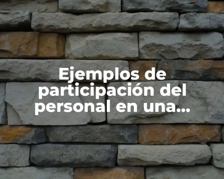 Ejemplos de participación del personal en una empresa