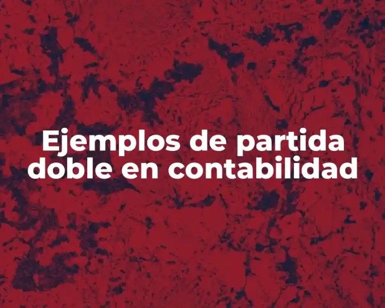 Ejemplos de partida doble en contabilidad