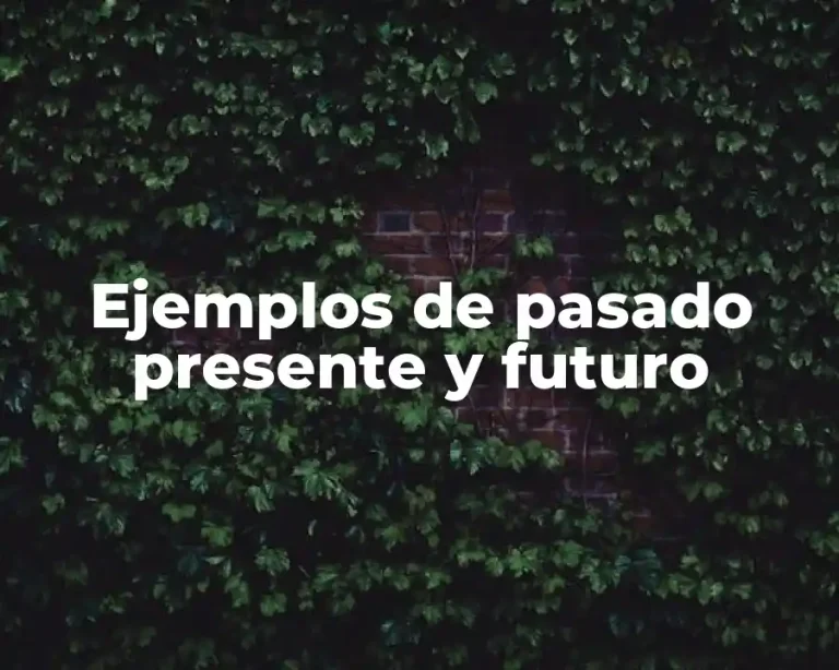 Ejemplos de pasado presente y futuro