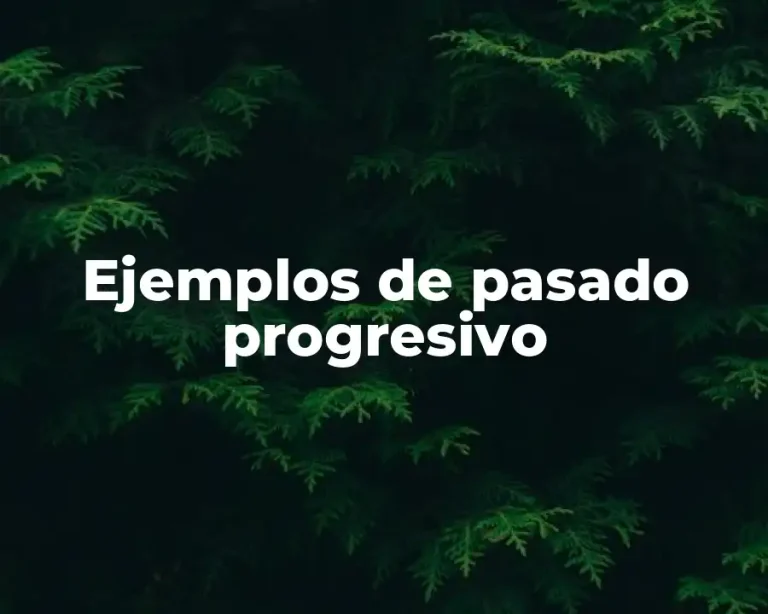 Ejemplos de pasado progresivo
