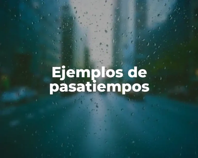 Ejemplos de pasatiempos