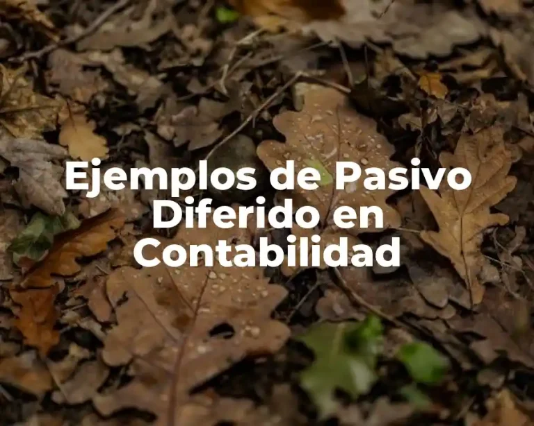 Ejemplos de Pasivo Diferido en Contabilidad