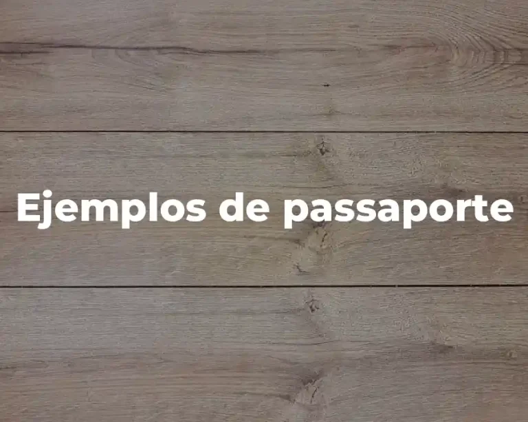 Ejemplos de passaporte