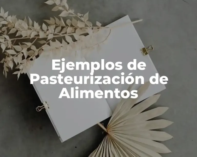 Ejemplos de Pasteurización de Alimentos