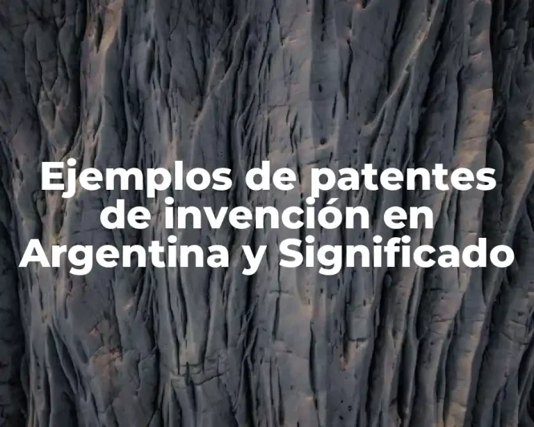 Ejemplos de patentes de invención en Argentina y Significado
