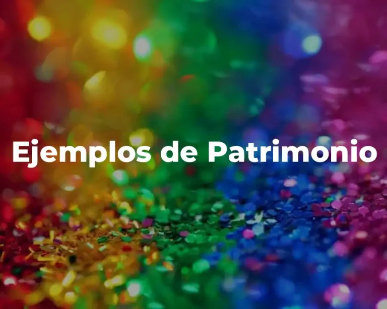 Ejemplos de Patrimonio