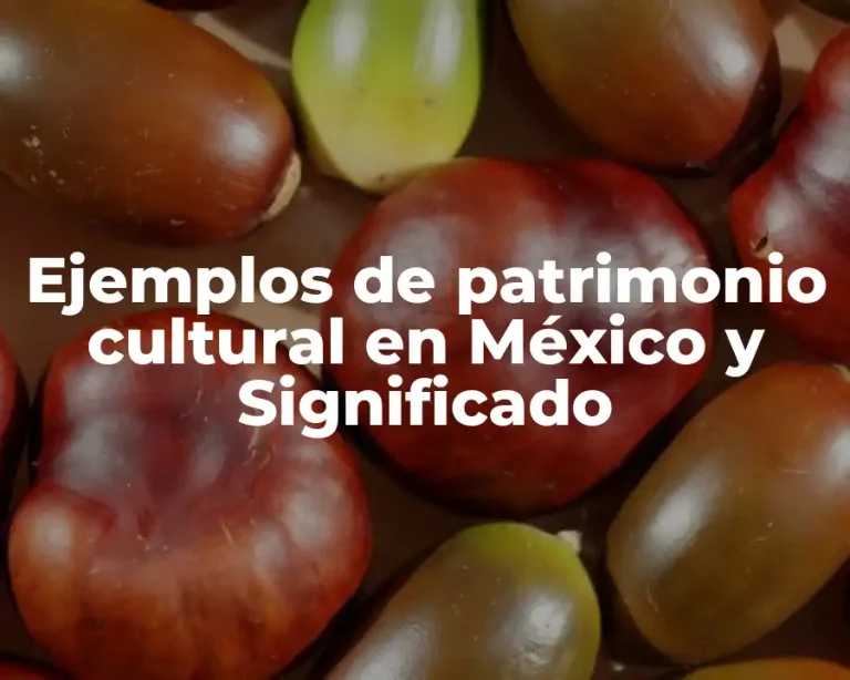 Ejemplos de patrimonio cultural en México y Significado