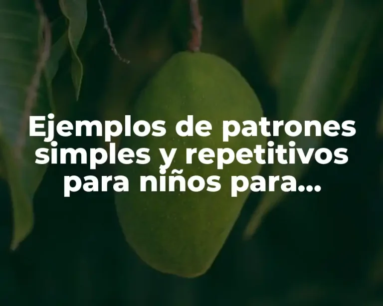 Ejemplos de patrones simples y repetitivos para niños para colorear