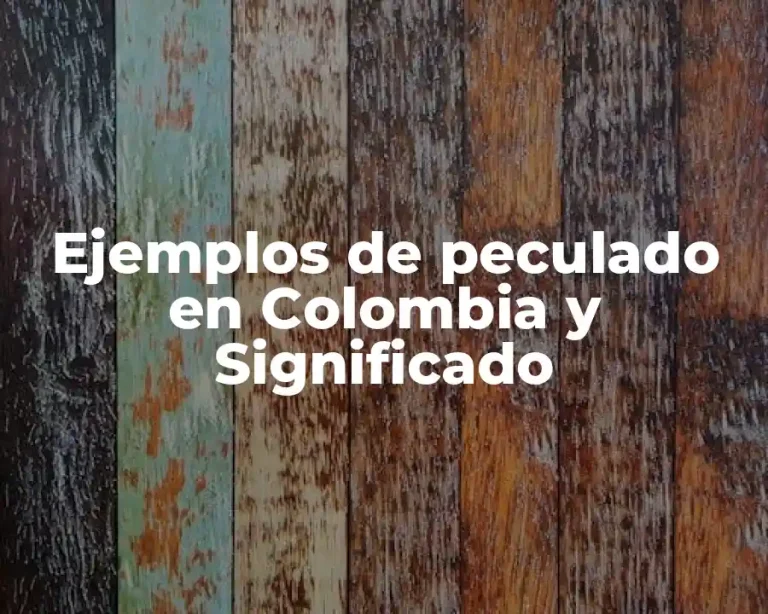 Ejemplos de peculado en Colombia y Significado