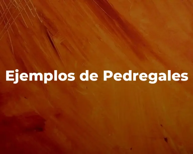 Ejemplos de Pedregales