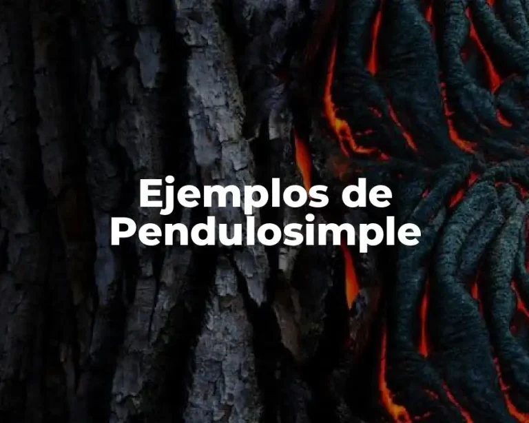 Ejemplos de Pendulosimple