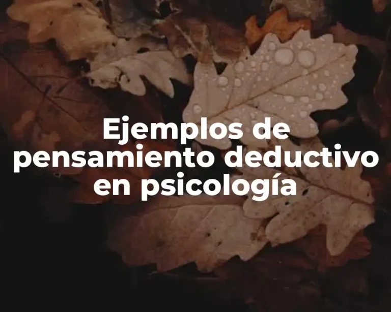 Ejemplos de pensamiento deductivo en psicología