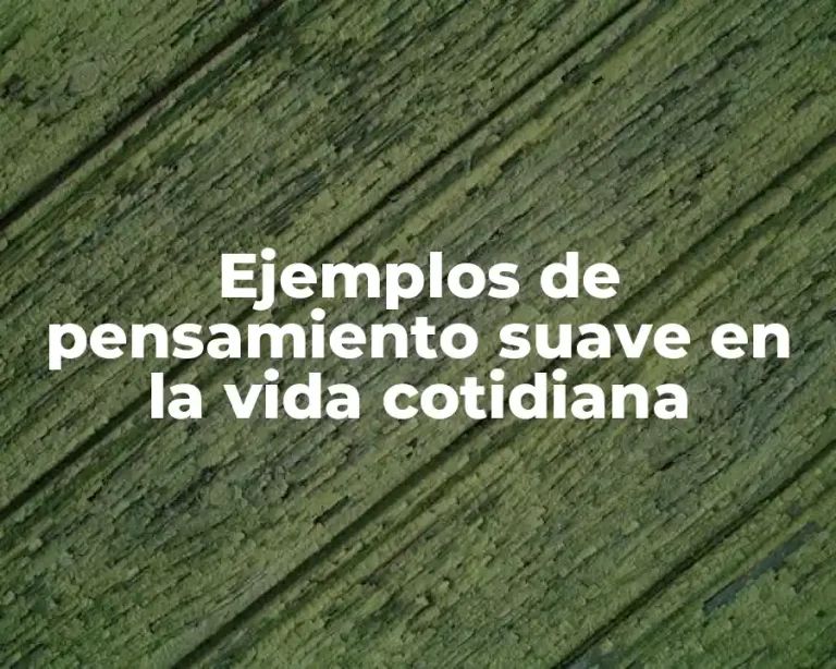 Ejemplos de pensamiento suave en la vida cotidiana