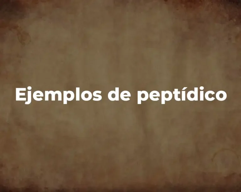 Ejemplos de peptídico