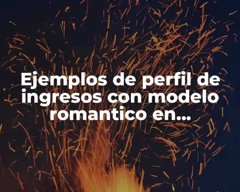 Ejemplos de perfil de ingresos con modelo romantico en preescolar