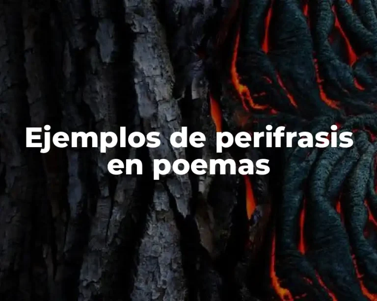 Ejemplos de perifrasis en poemas