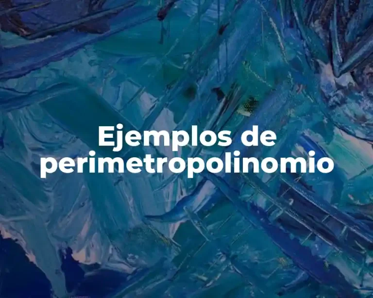 Ejemplos de perimetropolinomio