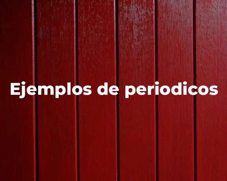 Ejemplos de periodicos