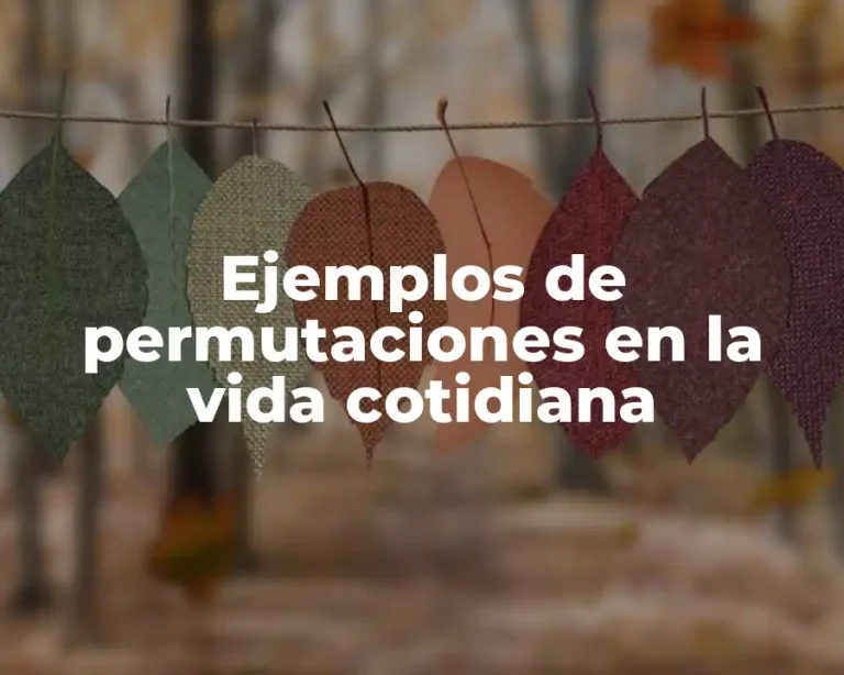 Ejemplos de permutaciones en la vida cotidiana