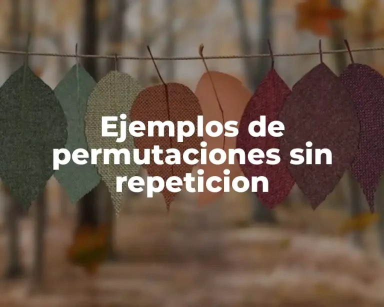 Ejemplos de permutaciones sin repeticion