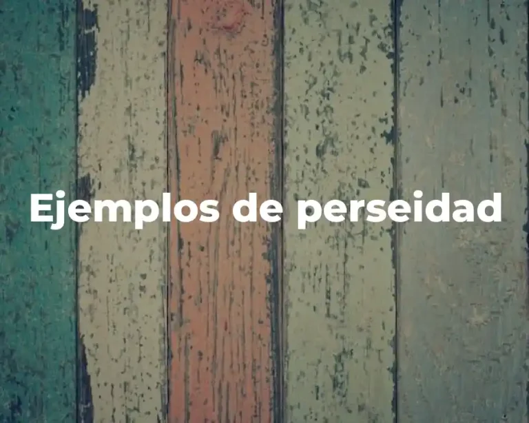 Ejemplos de perseidad